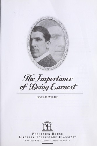 Cover of The Importance of Being Earnest